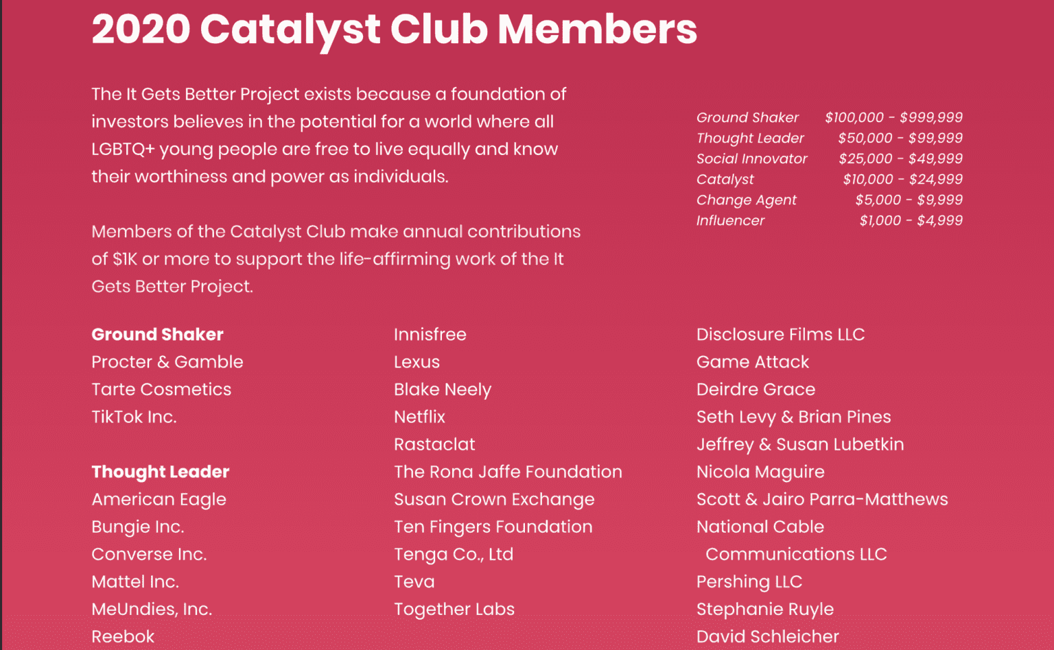 It Gets Better Financial Report 2020